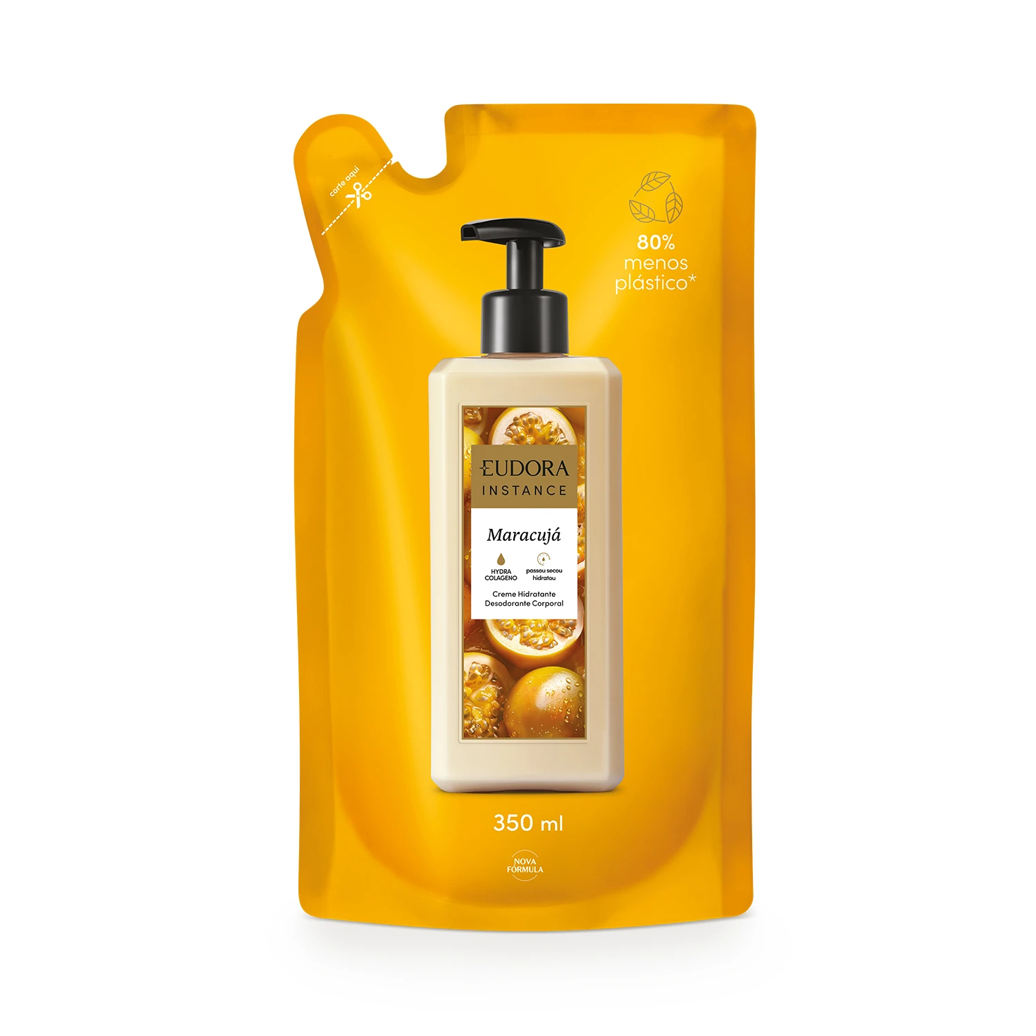 Refil Creme Hidratante Desodorante Corporal Instance Maracujá 350Ml Instance