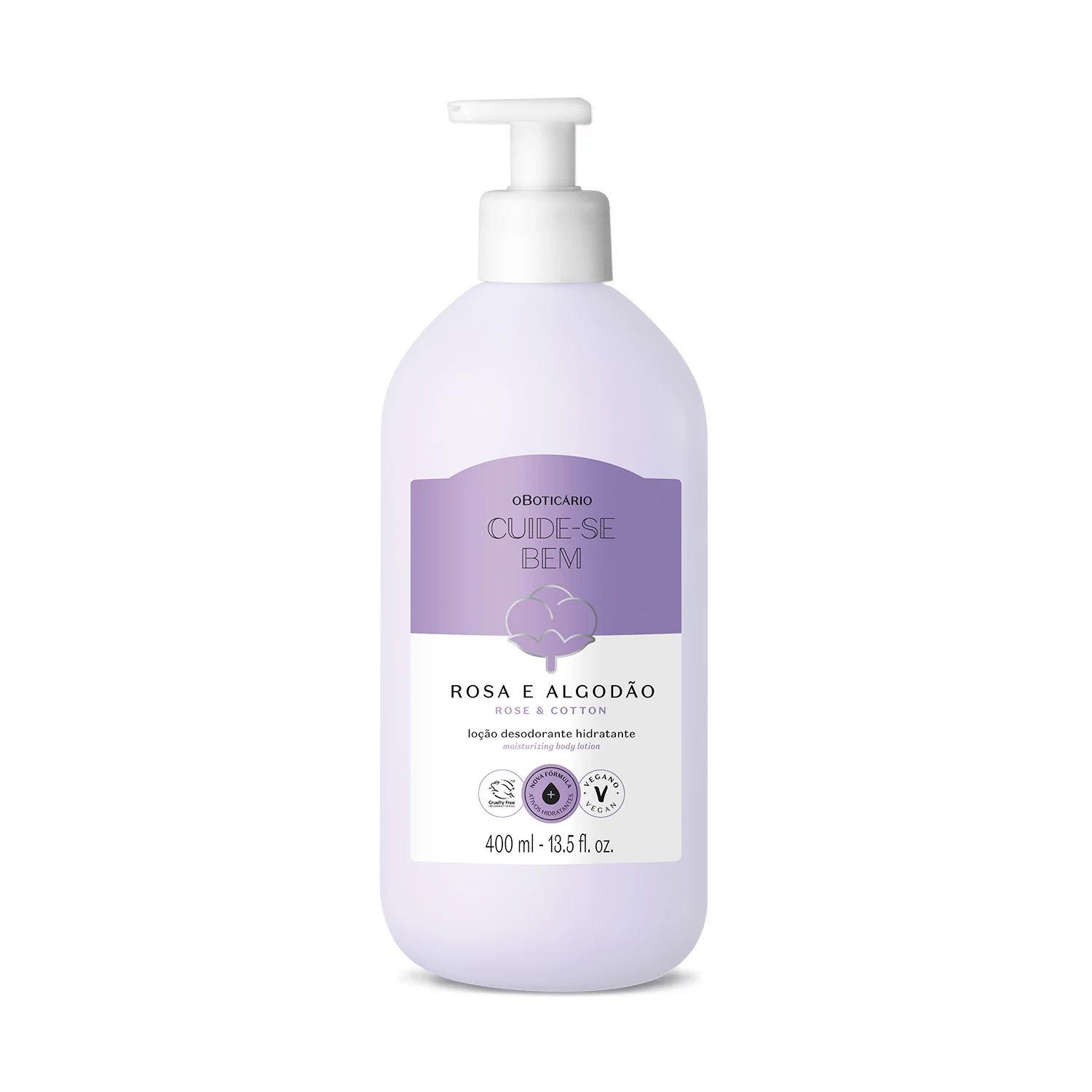 Loção Hidratante Desodorante Corporal Cuide-Se Bem Rosa E Algodão 400Ml Cuide-se bem