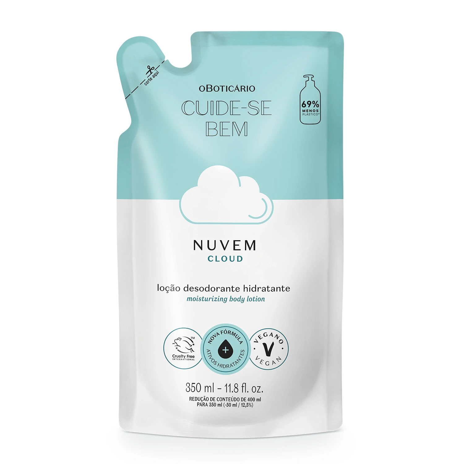 Refil Loção Hidratante Desodorante Corporal Cuide-Se Bem Nuvem 350Ml Cuide-se bem
