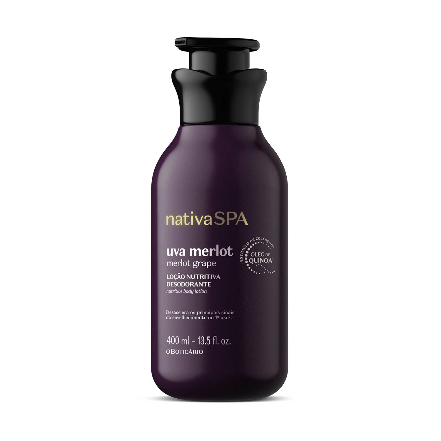 Loção Nutritiva Desodorante Nativa Spa Uva Merlot 400Ml Nativa Spa