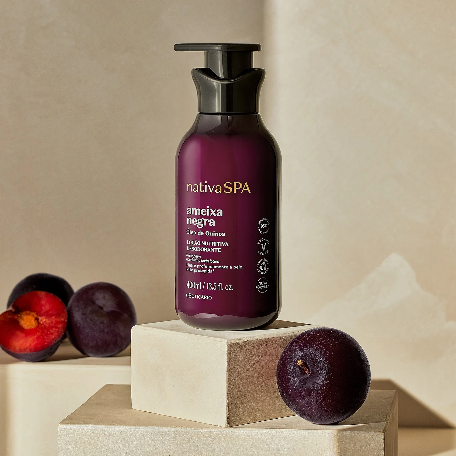 Loção Hidratante Desodorante Corporal Nativa Spa Ameixa Negra 400Ml Nativa Spa