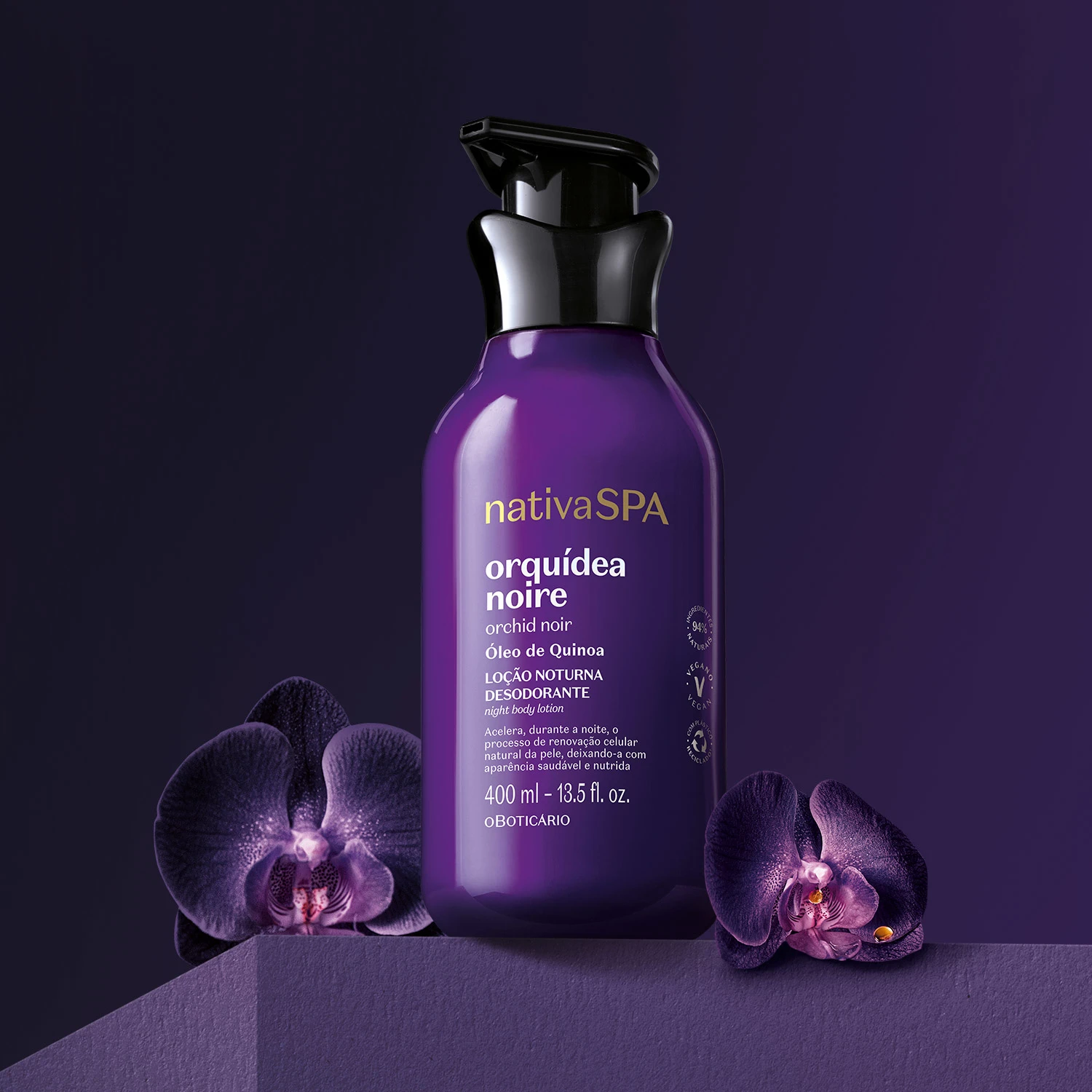 Loção Noturna Desodorante Corporal Nativa Spa Orquídea Noire 400Ml Nativa Spa
