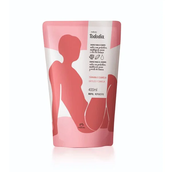 Refil Creme Desodorante Nutritivo para o Corpo Tododia Tâmara e Canela Todo dia