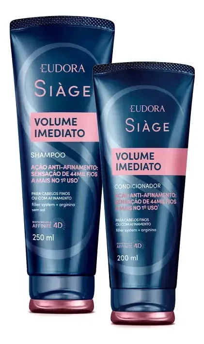 Combo Siàge Volume Imediato: Shampoo 250ml + Condicionador 200ml Siáge