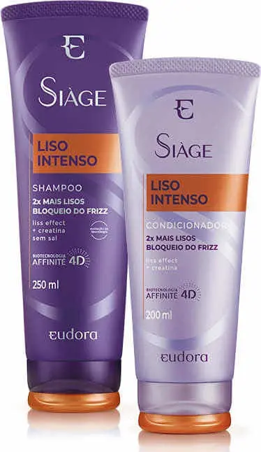 Comb Siàge Liso Intenso Eudora Shampoo + Condicionador Siáge
