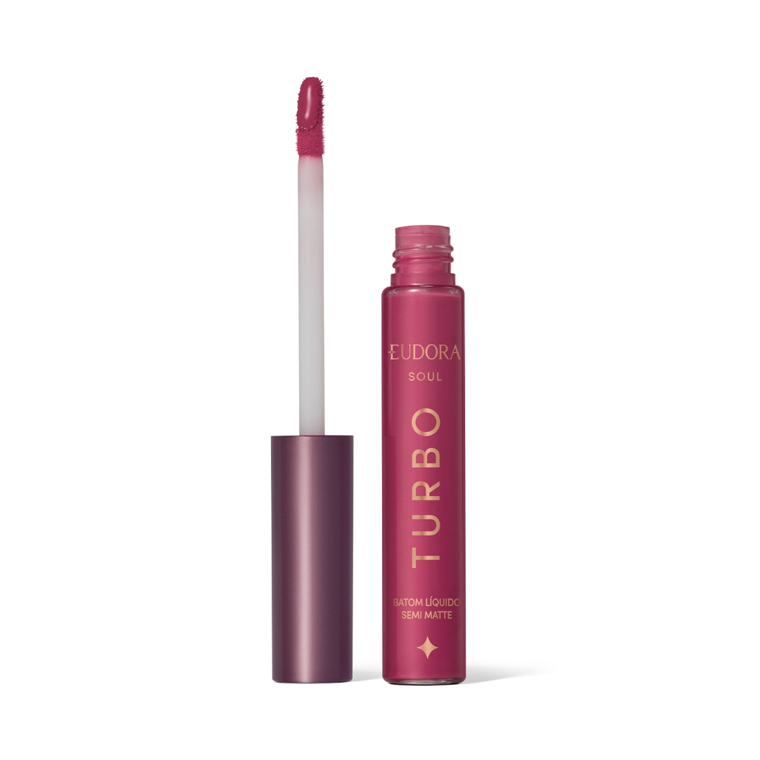 Batom Líquido Rosa Pink Turbinado Semi Mate Turbo Soul 5Ml Eudora Turbo
