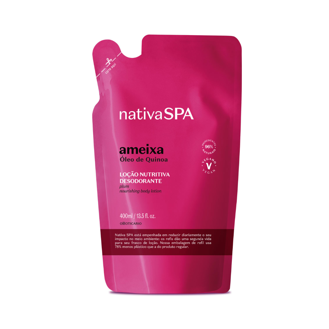 Refil Nativa Spa Loção Desodorante Hidratante Corporal Ameixa 350Ml Nativa Spa