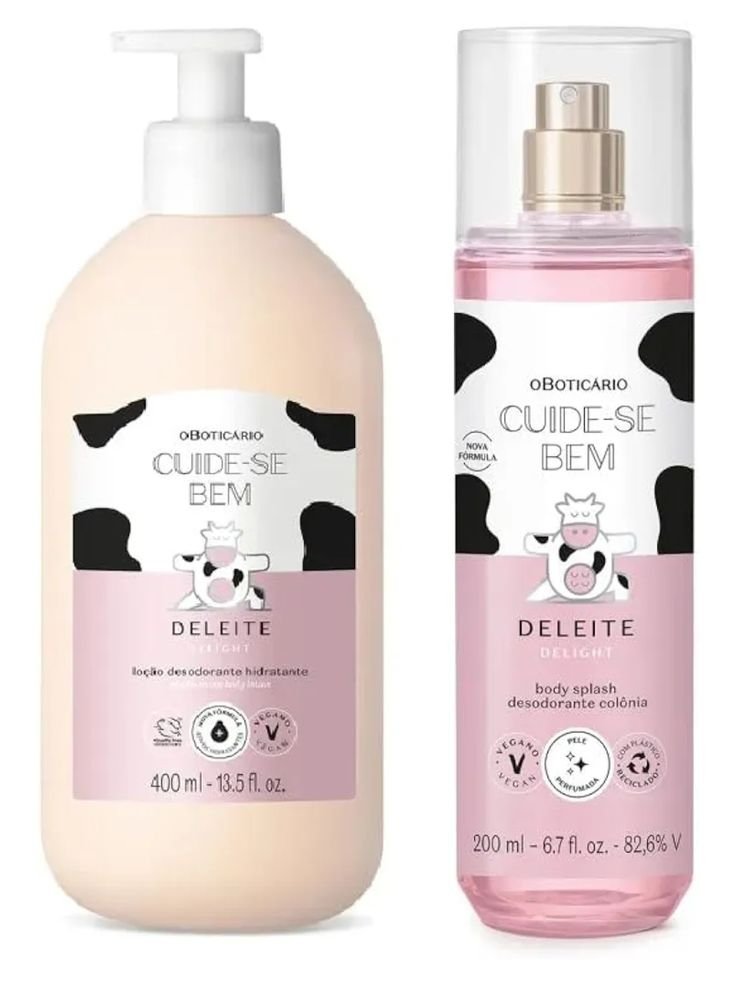 Combo Deleite Loção Hidratante 400ml + Body Splash 200ml Cuide-se bem