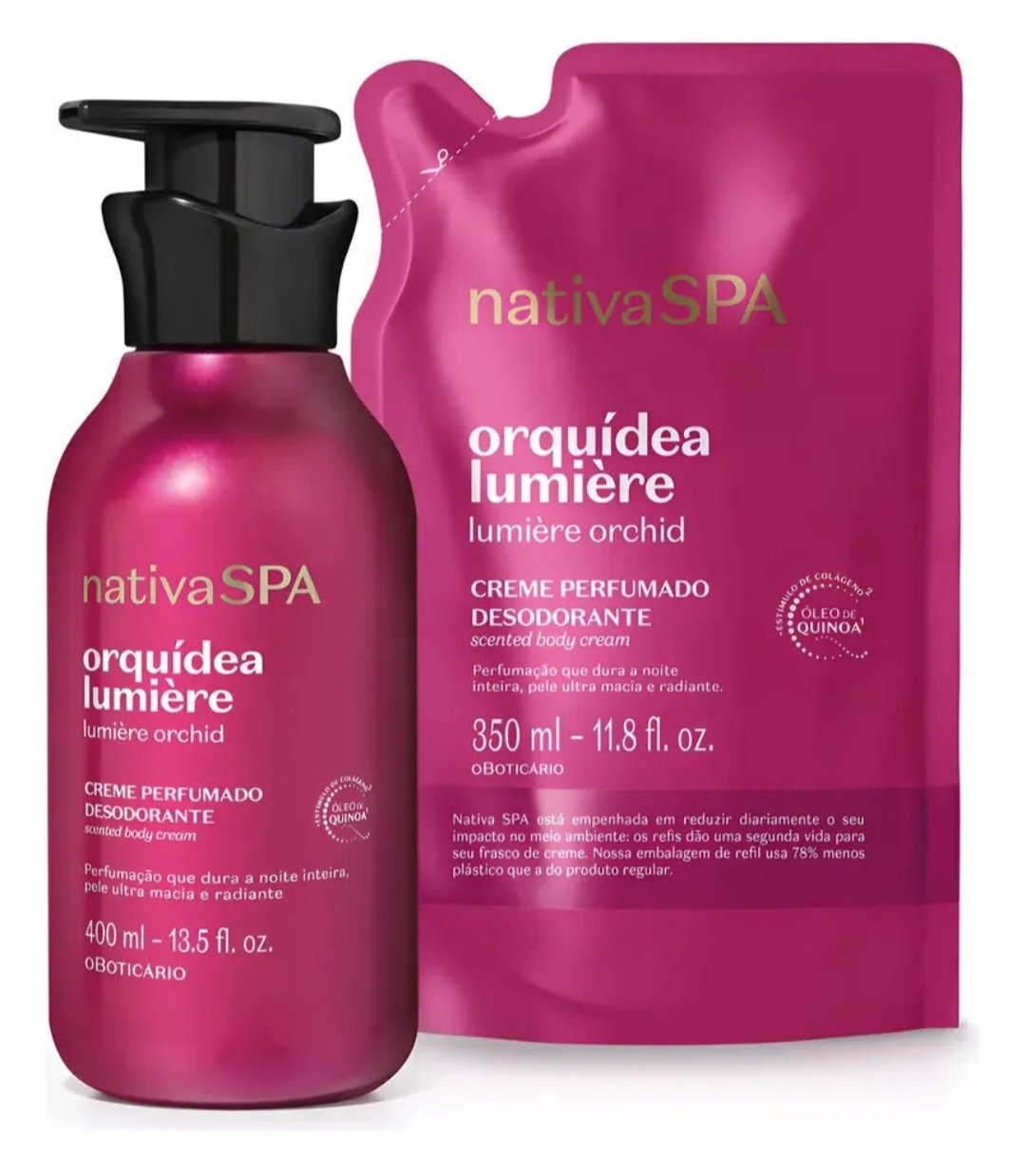 Combo Nativa Spa Orquidea Lumière: Loção Hidratante + Refil Nativa Spa
