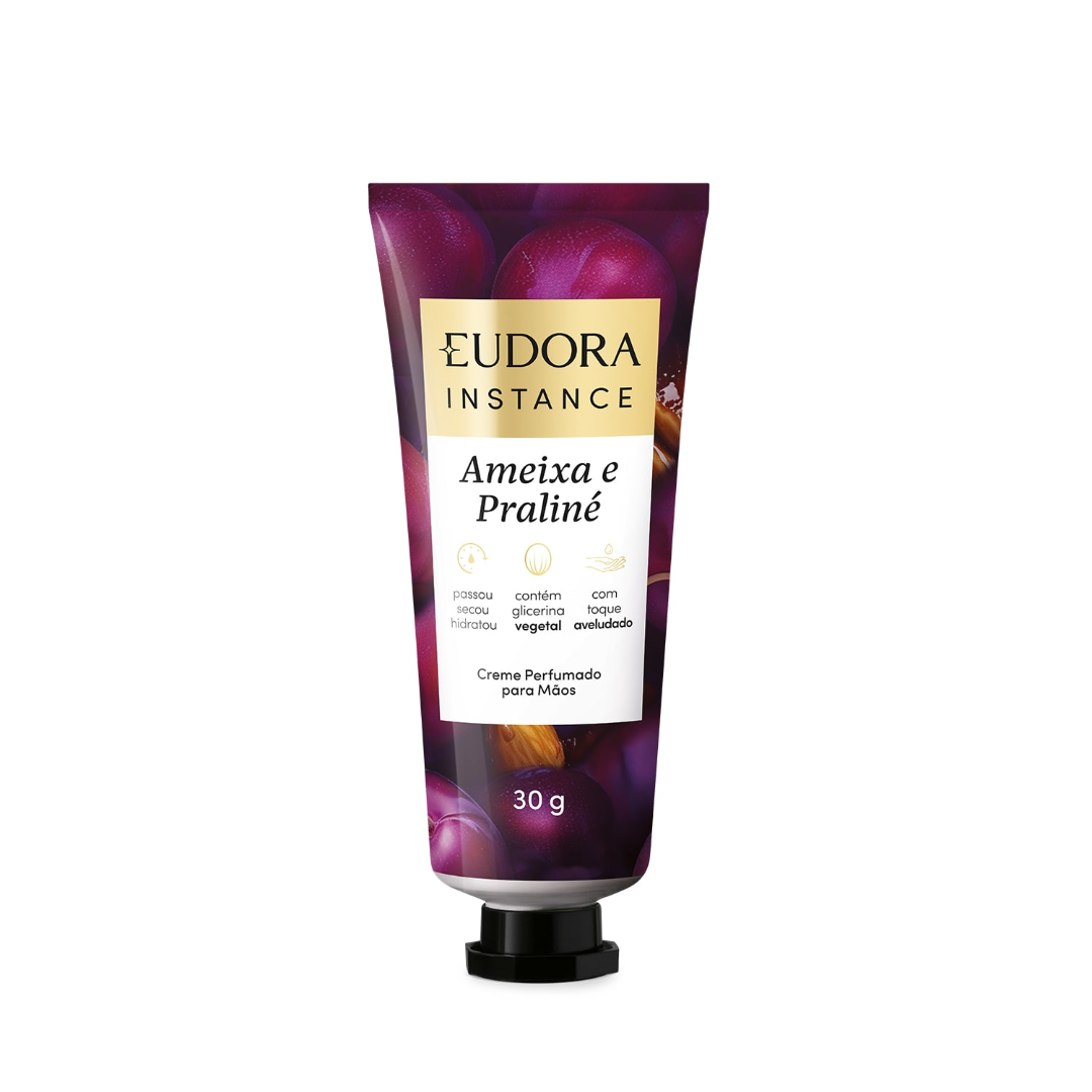 Creme Perfumado Para As Mãos Instance Ameixa e Praliné 30g Instance