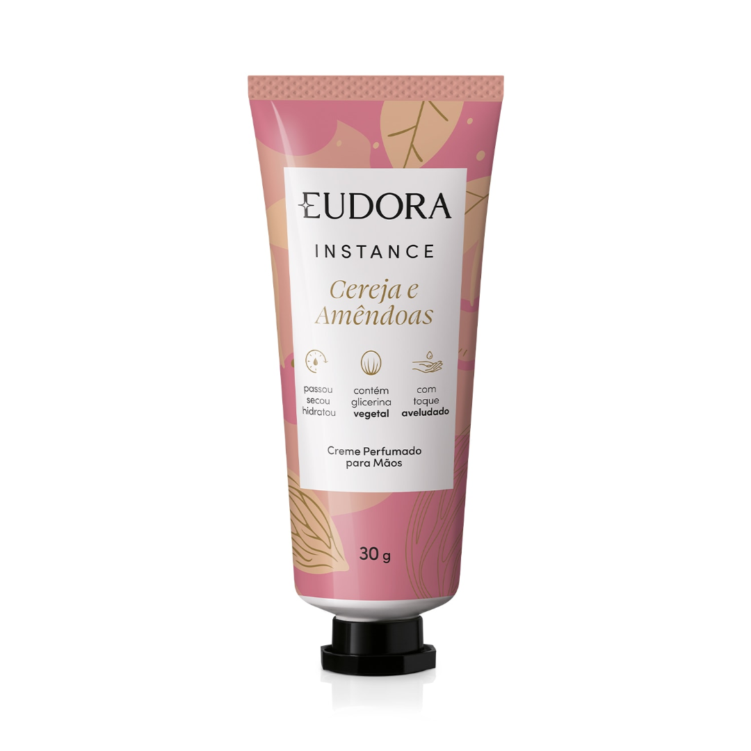 Creme Perfumado para Mãos Instance Cereja e Amêndoas 30g Instance