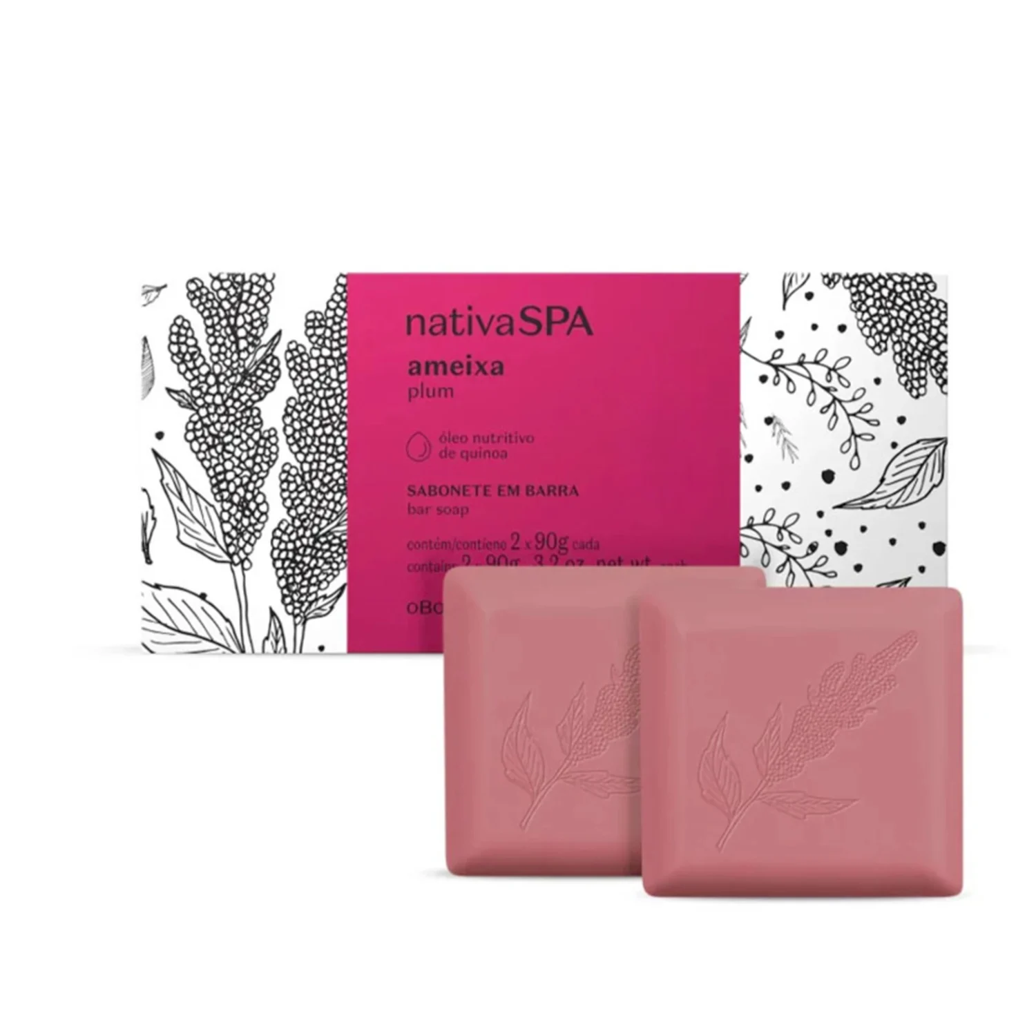 Sabonetes Em Barra Nativa Spa Ameixa 2X90G Nativa Spa